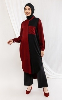 Tunic Zahira Tunic Maroon Black