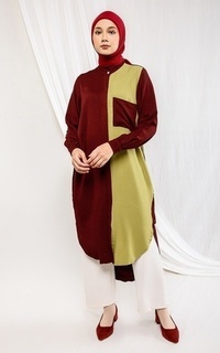 Tunic Zahira Tunic Maroon Lime