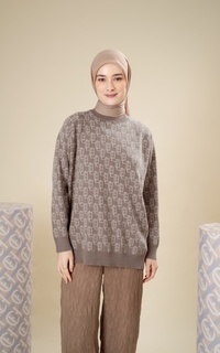 Sweater HLC Knit Sweater Coffee Coffee-726821