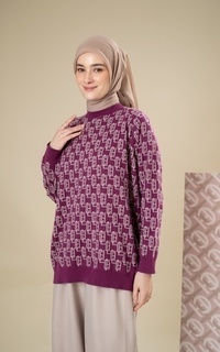 Sweater HLC Knit Sweater Fuschia Fuschia-726833