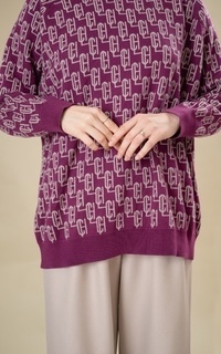 Sweater HLC Knit Sweater Fuschia Fuschia-726835