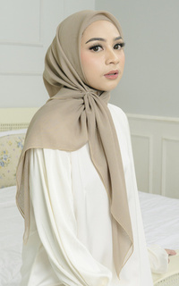 Plain Scarf Kirana Paris Plain Japan Tan-727367