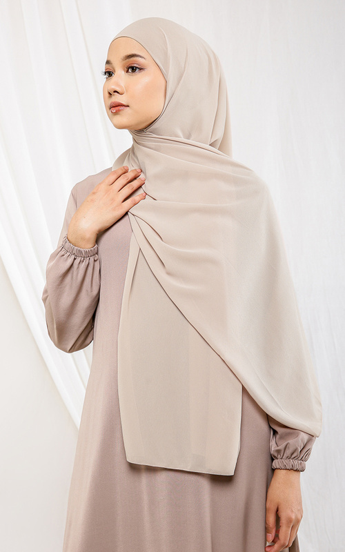 Hijab Instan - Hijab Instant Kang Kayu - Light Brown