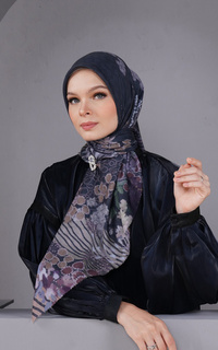 Hijab Motif Kimmonia Voile Square - Evening Blue