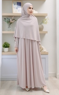 Gamis Hafisa Abaya Set Baby Nude-728546
