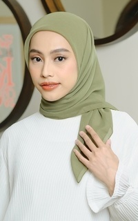 Plain Scarf Kirana Paris Plain Japan Soft Army-728551