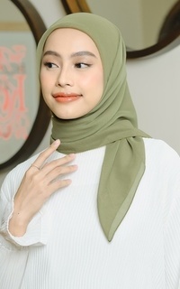 Plain Scarf Kirana Paris Plain Japan Soft Army-728552