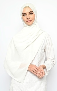 Pashmina [Defect Sale: Reject Kain & Kotor] Pasmina Cerutti Crochet White