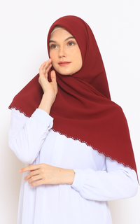 Hijab Polos [Defect Sale: Reject Kain] Hijab Segi Empat Lasercut Curly