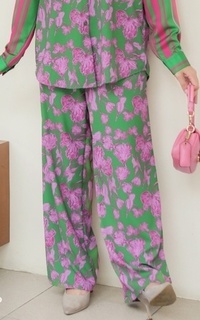 Pants Pants Anniv Flora Green Fuschia