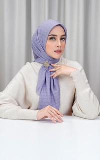 Hijab Motif Wicker Voile Square - Lavender Aura