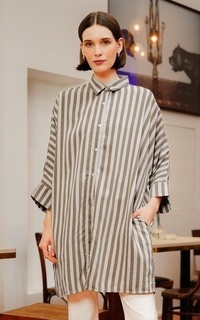 Shirt Zoe Stripes Shirt - Brown