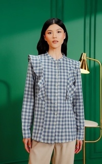 Shirt Amara Plaid Shirt - Navy