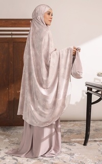 Mukena Lesti Prayer Set (Mukena Silk Motif 2in1 Lozy x Lesti Kejora) Purple Aster-730312