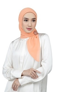 Hijab Polos All Day Scarf - Peach