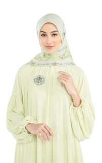 Hijab Motif Bellerose - Lemon Grass