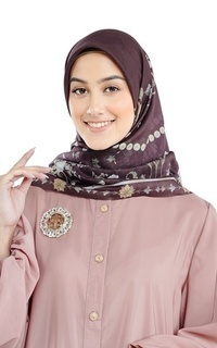 Hijab Motif Bellerose - Maroon