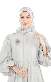 Hijab Motif Bellerose - Oyster