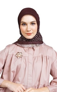 Hijab Motif Clemira - Maroon