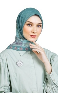 Hijab Motif Clemira Medley - Teal