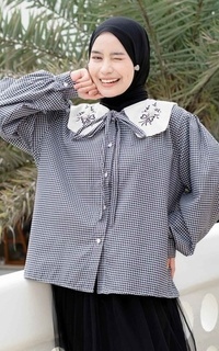 Shirt Mybamus Sheri Collar Shirt - Kemeja Kerja Wanita - Kemeja Kerah Bordir