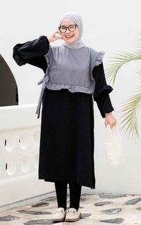 Tunik Mybamus Ameena Tunik Vest - Atasan Muslim Wanita - Tunik Kekinian