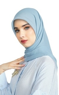 Plain Scarf Nada Daily Scarf - Air Blue