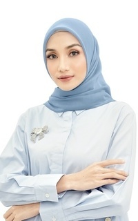 Plain Scarf Nada Daily Scarf - Dusty Blue