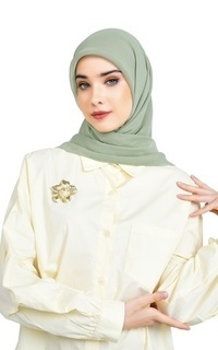 Hijab Polos Nada Daily Scarf - Foam Green