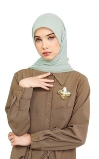 Hijab Polos Nada Daily Scarf - Fog Green