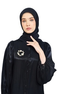 Hijab Polos Nada Daily Scarf - Jetblack