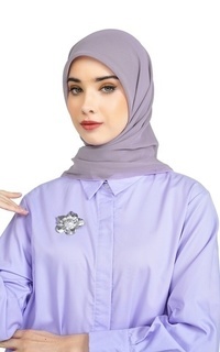 Hijab Polos Nada Daily Scarf - Orchid Bouquet