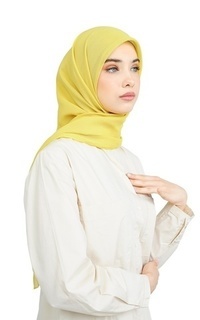 Hijab Polos Nada Daily Scarf - Vibrant Yellow