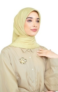 Hijab Motif Nada Jacquard Scarf - Butter