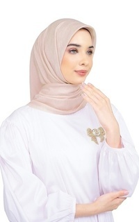 Hijab Motif Nada Jacquard Scarf - Pale Pink