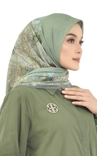 Printed Scarf Queena - Leaf