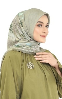 Hijab Motif Queena - Walnut