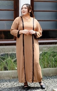 Long Dress Siselyo Hyorin Abaya Dress Coffee M17782 R101S3