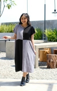 Tunik Yoenik x Barbyescollection Chaerin Home Dress Stone M18236 R20S2