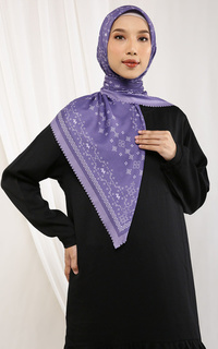 Malaiqa Monogram Scarf  Iris