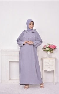 Long Dress Vervessa's Amora Beaded Dress Grey | Gamis Raya Pesta Kondangan PO 4 Days