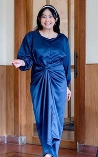 Gamis Yoenik Apparel Jia Wrap Dress NavyBlue M18564 R31S1