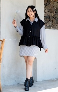 Vest Yoenik Apparel Jinji Outer Tops Black M18641 R92S5