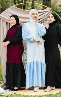 Gamis Mybamus Jinny Collar Dress - Dress Lengan Balon - Dress Lebaran