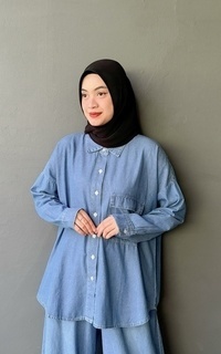 Blus Kemeja Denim Amira