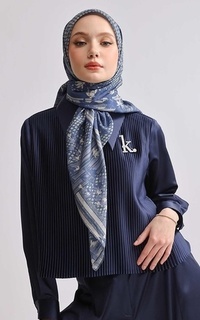 Hijab Motif Kami Orva Raya Signature Scarf Navy