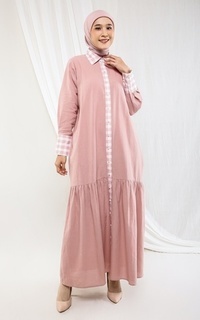 Long Dress Lofi Gamis Peach