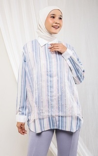 Blus Soraya Top Salur Blue