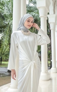 RAYA - Inara Kaftan Dress White