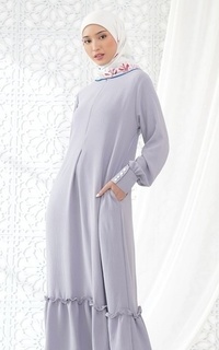 Long Dress Zahra Dress Cloud - Gamis